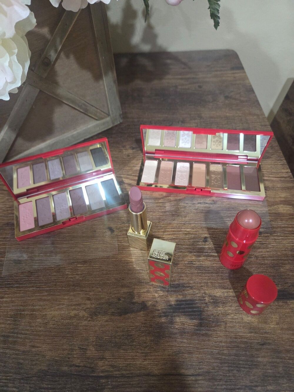 NEW Estee Lauder makeup set - blush / bronzer stick,  lipstick & eye shadow